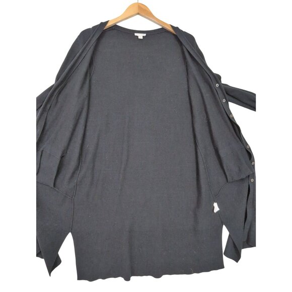 J Jill Duster Cardigan Womens S Petite‎ Black Capsule Minimalist Preppy Academia - Picture 5 of 13